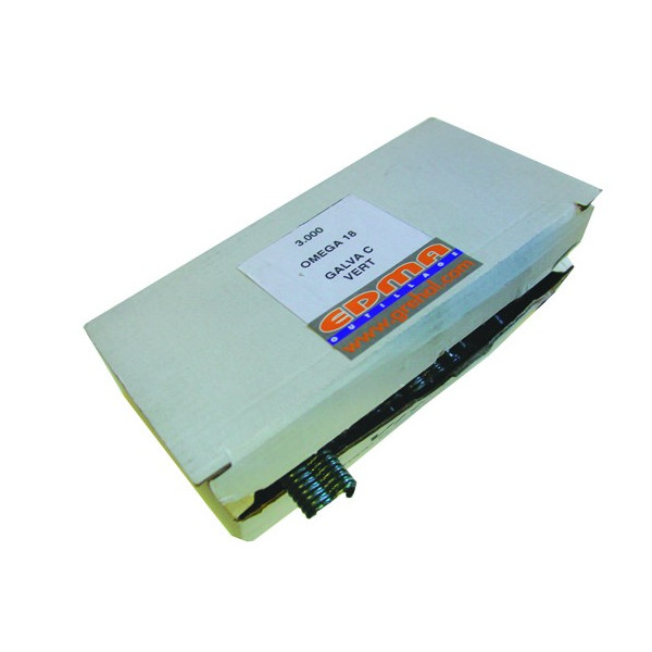 GRAPA OMEGA 18 - Galvanizada verde - x 3000 uds. GRAPA OMEGA 18 - Galvanizada verde - x 3000 uds.