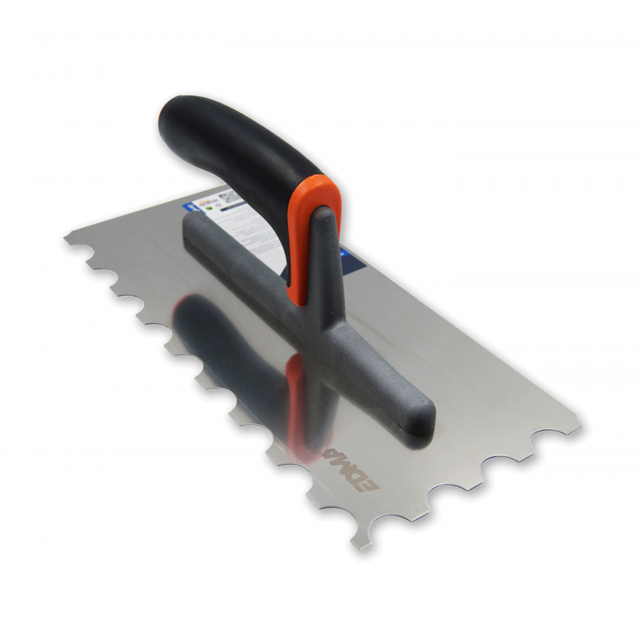 HALF MOON NOTCHED TROWEL 280 MM 20X10 EDMA