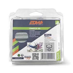 EDMA AGRAFES OMEGA 20 - Galva A - 200 pcs