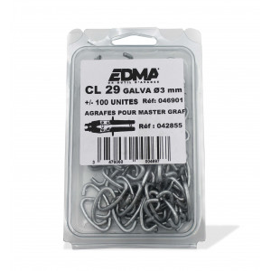 EDMA AGRAFES CL 29 - Galva A - 100 pcs