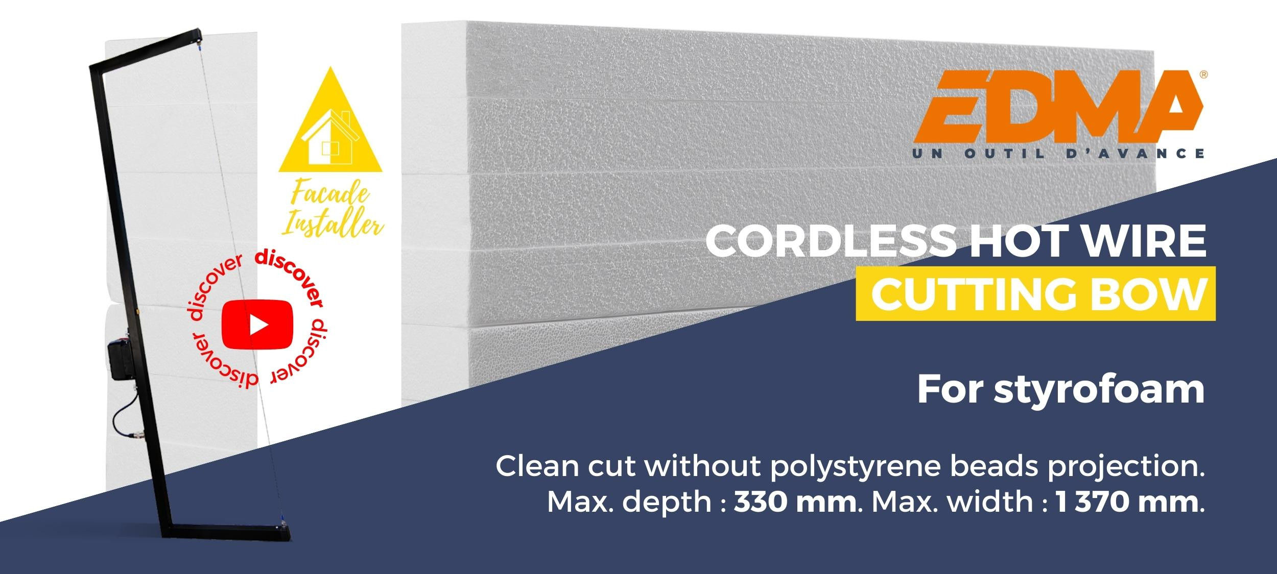 EDMA CORDLESS HOT WIRE CUTTING BOW - For styrofoam