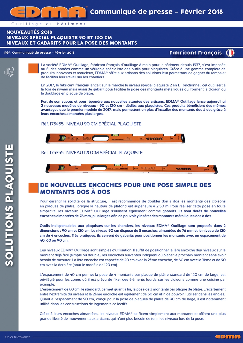 Pince à sertir les rails et montants PROFIL 2 RM, 061055 - EDMA