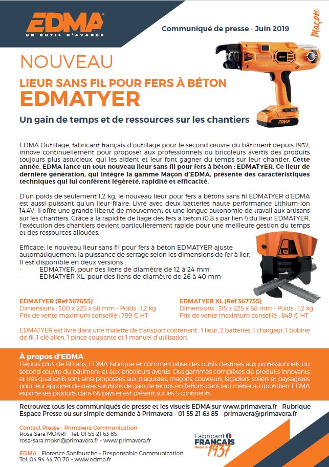 Edma outillage - Guillotine edma duotop à rails et montants de 48 mm et  tiges filetées de 6 mm (m6) - 061655 - Distriartisan